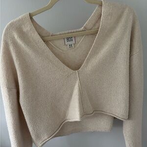 Women's Cropped Cream Sweater BDG Urban Outfitters Size M but fits XS-S